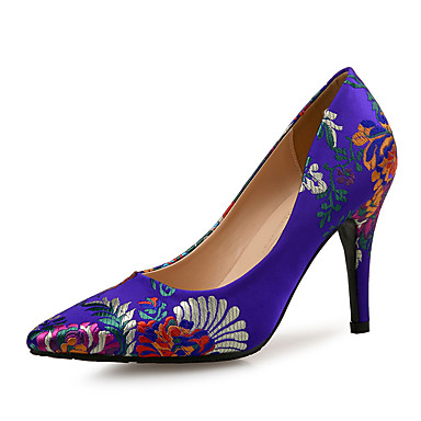 royal blue floral heels