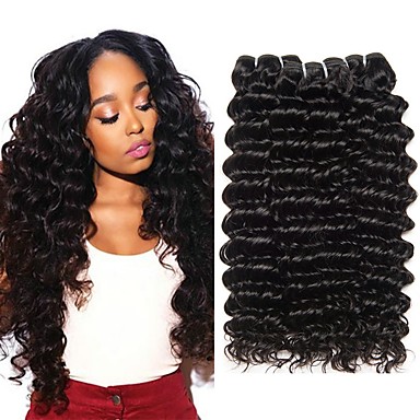 4 Bundles Peruvian Hair Deep Wave Virgin Human Hair Unprocessed