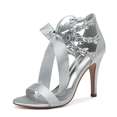 cheap silver bridesmaid shoes