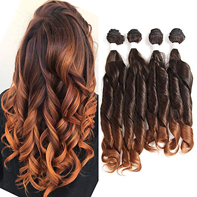 Laflare Synthetic Extentions Wavy Synthetic Hair Mid Length Hair