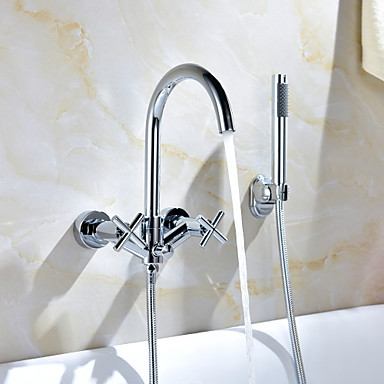 Shower Faucet Bathtub Faucet Contemporary Chrome Wall Mounted
