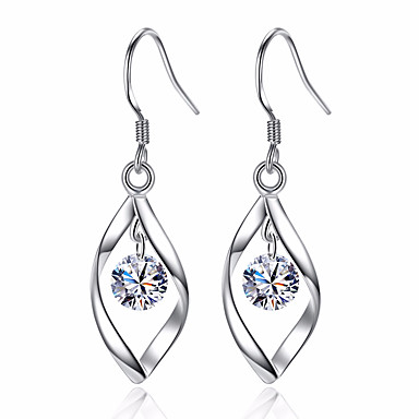 925 Estampado Plata Diamante Pendientes Colgantes de gota de Malla Damas Regalo Nuevo Reino Unido 127
