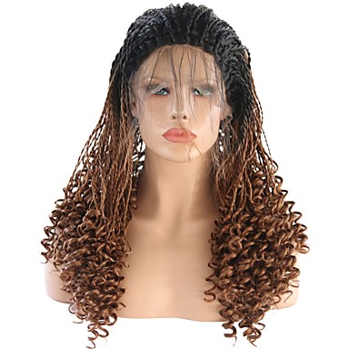 Synthetic Lace Front Wig Kinky Curly With Baby Hair Lace Front Wig
