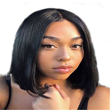 Synthetic Wig Straight Kinky Straight Bob Middle Part Wig Short