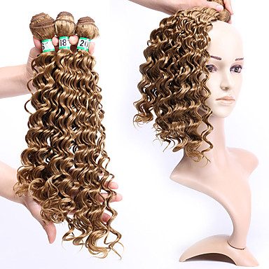 Laflare Ombre Synthetic Extentions Curly Synthetic Hair Medium