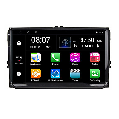 baratos DVD Player para Carros-Factory OEM YYD-9010G 9 polegada 2 Din Android 8.1 In Dash-DVD Quad Core para Volkswagen RCA / Áudio / GPS Apoio, suporte MOV / M3V / AMV MP3 / WMA / WAV JPEG / GIF / BMP