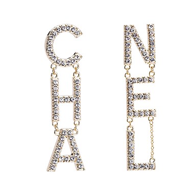 Unique Baroque Chain Feather Tassel Chain Mask Long Drop Earrings for Women CH