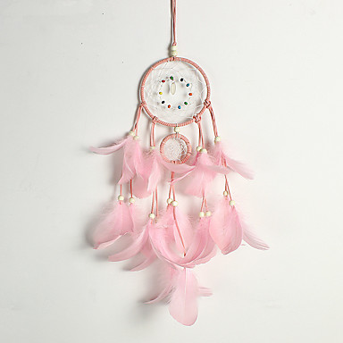 Pink Handmade Dream Catcher w// Feathers for Wall Hanging Decoration Ornament