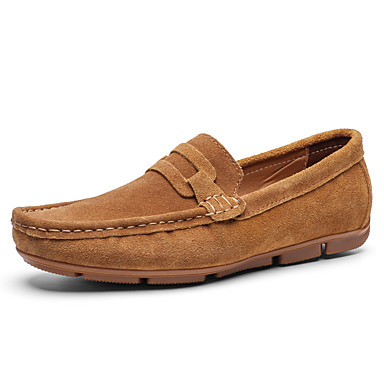 Men's Leather Shoes Suede Spring & Summer Vintage Loafers & Slip-Ons ...
