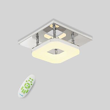 70 79 Flush Mount Ambient Light Electroplated Metal Led 90 240v Warm White Dimmable With Remote Control Source Included