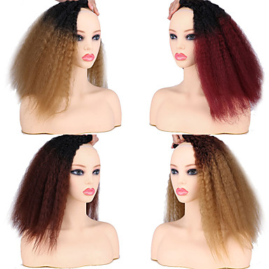 Laflare Ombre Synthetic Extentions Curly Synthetic Hair Medium