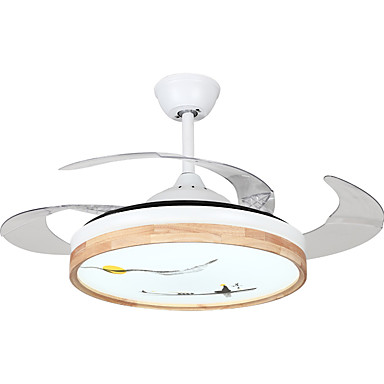 577 01 Qingming Circle Ceiling Fan Ambient Light Electroplated Metal Dimmable Led 110 120v 220 240v Warm White White