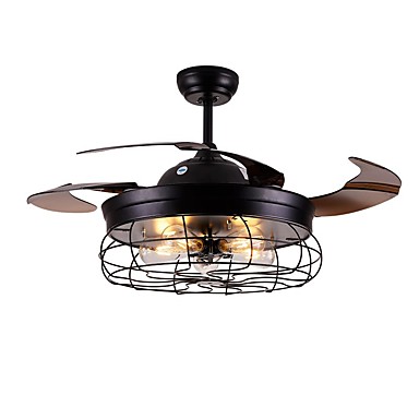 Qingming Mini Ceiling Fan Ambient Light Painted Finishes Metal