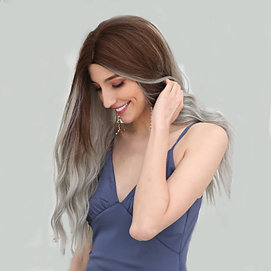 Synthetic Wig Body Wave Deep Wave Asymmetrical Middle Part Wig