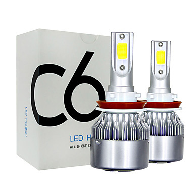 2pcs 110W COB Chip H8 LED Headlight 6000K White Replace Bulb 10000LM Canbus G2