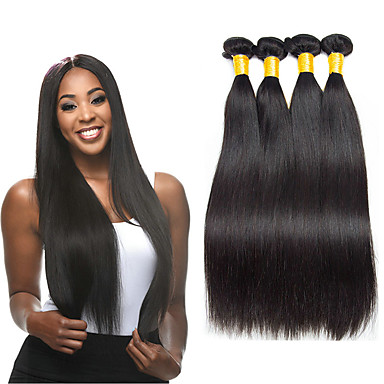4 Bundles Malaysian Hair Straight Unprocessed Human Hair 100 Remy