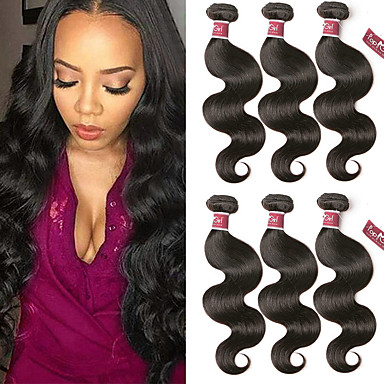 6 Bundles Peruvian Hair Body Wave Remy Human Hair 100 Remy Hair