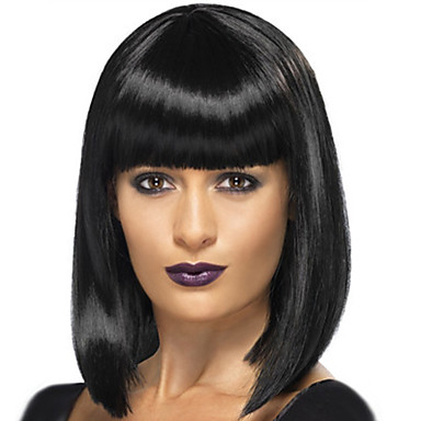 15 84 Synthetic Wig Wavy Asymmetrical Wig Short Dark Auburn Dark Wine White Natural Black Synthetic Hair 10 Inch Women S Party Black