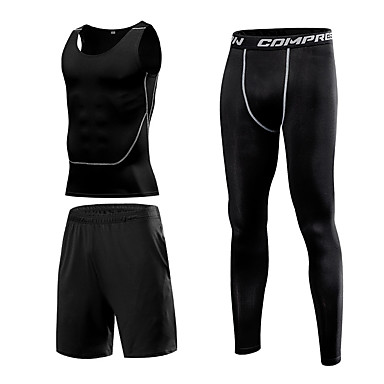 24 14 1bests Men S 3pcs Tracksuit Running Fitness Gym Workout Sports Lightweight Breathable Quick Dry Sweat Wicking Underwear Running Shorts With