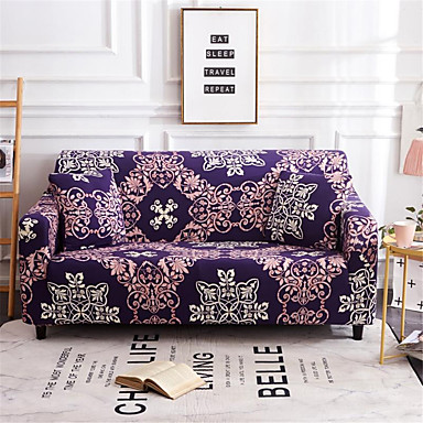 Purple Durable Soft High Stretch Slipcovers Sofa Cover Washable