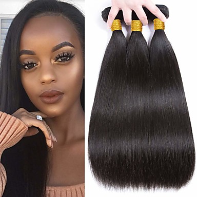 6 Bundles Indian Hair Straight Unprocessed Human Hair Natural