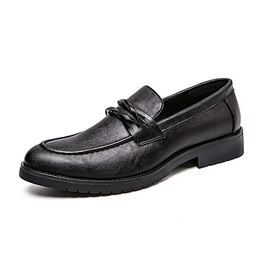 Men's Comfort Shoes PU Summer Loafers & Slip-Ons Red / Brown / Black ...