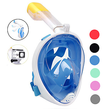 cheap Mascaras de Mergulho, Snorkels &amp; Pés de Pato-Máscaras de mergulho Máscaras Faciais Embaixo da agua 180 Graus Anti-Vazamento Compatível com GoPro Impermeável Anti-Nevoeiro Janela Única - Natação Mergulho Scuba Silicone - Para Adulto Infantil