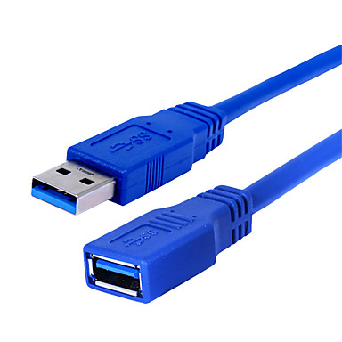 USB 3.0 Type A Male to Type A Male 1FT 0.3m Extension Data Sync Cord Mini Cable