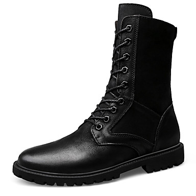 Men's Leather Shoes Cowhide Fall & Winter Classic / Casual Boots ...