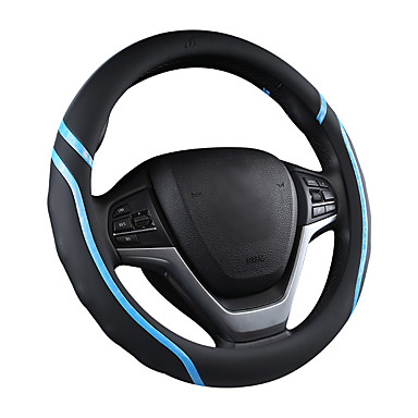 KIMISS universal Cubierta del volante Funda del volante del coche azul negro