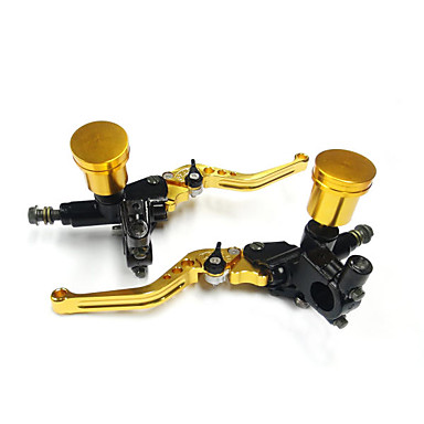 Metal Motorcycle Right Side 7/8"/22mm 10mm Hydraulic Brake Master Lever Cylinder