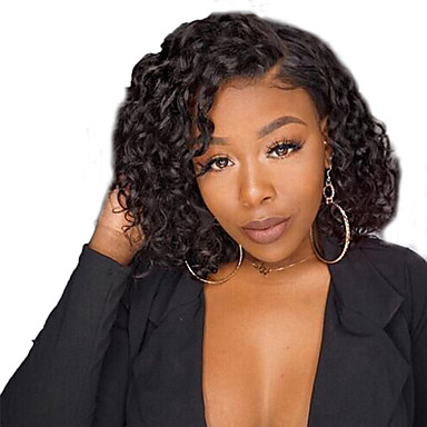 Human Hair Lace Front Wig Bob Short Bob Side Part Style Brazilian