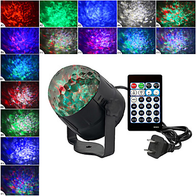 16 09 Kwb 5w 15 Color Ripple Party Lights Led Stage Effect Disco Ball Rc Sound Activated Dj Flame Lamp Light Outdoor