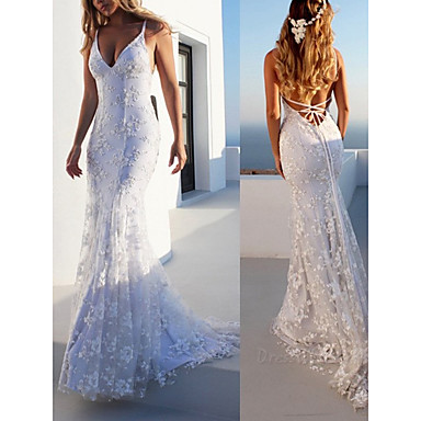 casual mermaid wedding dress