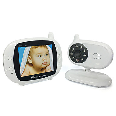 63 23 3 5 Inch Wireless Digital Baby Monitor Night Vision Lullaby Room Temperature Monitoring Two Way Intercom