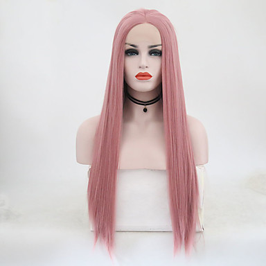 Human Hair Lace Wig Bouncy Curl Kinky Straight Style Middle Part
