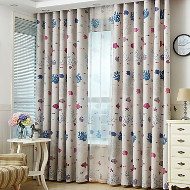 Artistic Style Privacy Two Panels Curtain Living Room Curtains