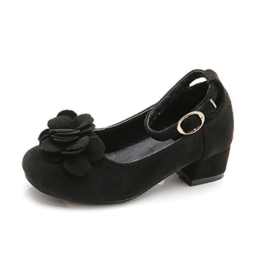 black flower girl shoes