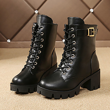 minimalist chunky heeled boots