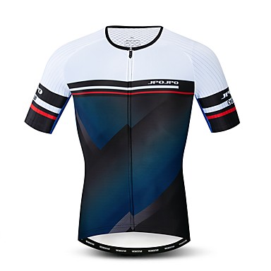 3604 21grams Homme Manches Courtes Maillot Velo Cyclisme Noir Blanc Cyclisme Maillot Hauts Top Vtt Vélo Tout Terrain Vélo Route Respirable