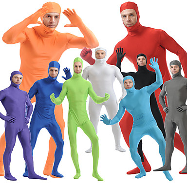 [€33.94] Combinaison Morphsuit Costume de peau Costumes complets Ninja Adulte Spandex Lycra Costumes de Cosplay Genre Femme Homme Couleur Pleine Halloween / Collant / Combinaison / Costume Zentai