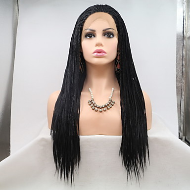 52 24 Synthetic Lace Front Wig Dreadlocks Faux Locs Matte Afro Layered Haircut Braid Lace Front Wig Medium Length Black 1b Synthetic Hair 22 Inch