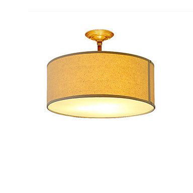 Ceiling Lamp American Country Pendant Light Semi Flush Fabric