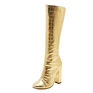 chunky heel pointed toe boots