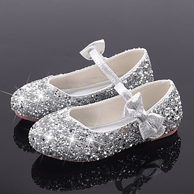 silver flower girl shoes