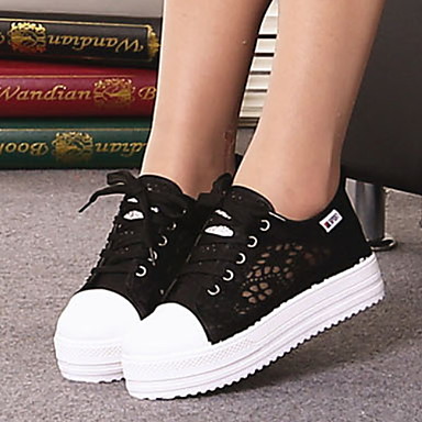 pointed toe canvas sneakers