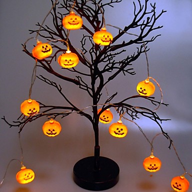 1 5m Halloween Pumpkin String Lights With 10 Led Battery Operated