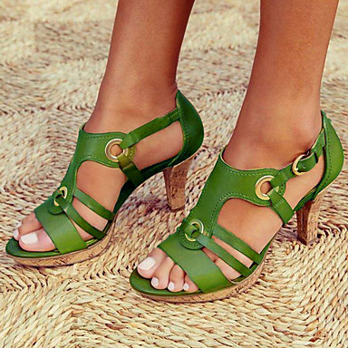 red and green sandals