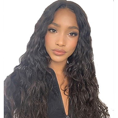 Human Hair Lace Front Wig Free Part Style Brazilian Hair Wavy