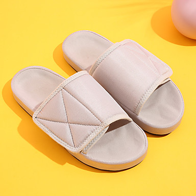 grey open toe slippers